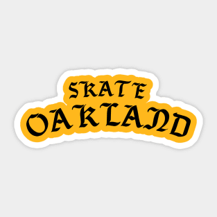 Skate Oakland / Bboy Black Sticker